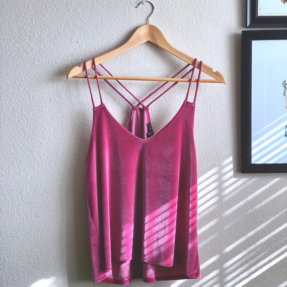 Velvet Pink Crossback Camisole